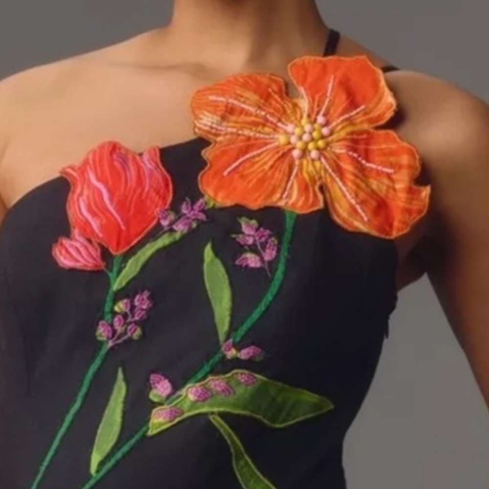 Anthropologie Yukiko Noritake x Anthropologie Asymmetric Floral dress - Picture 2 of 7
